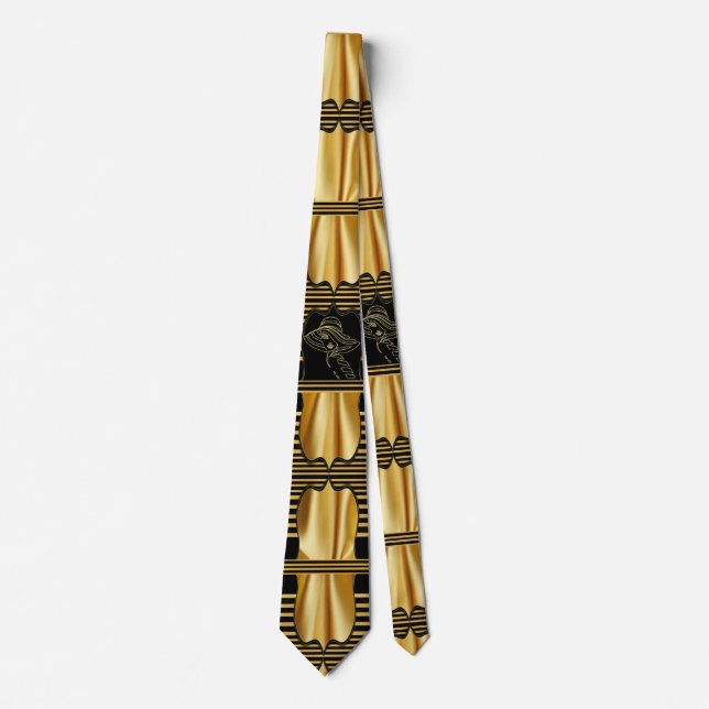 Roaring Twenties Art Deco Neck Tie Krawatte (Vorderseite)