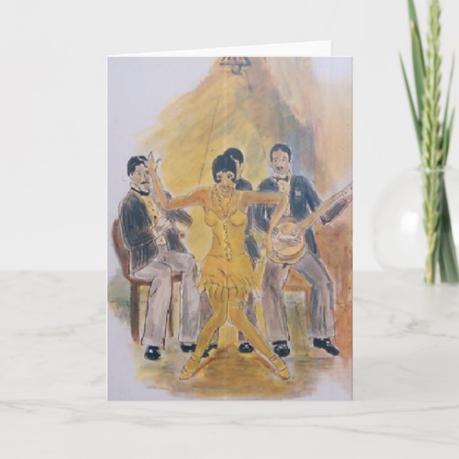 Roaring Twenties Einladungskarte Sarr Pen & Tinte  (Vorderseite)