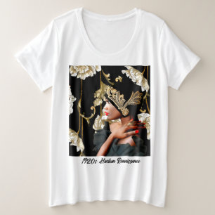 "Roaring Twenties Flapper Girl" Große Größe T-Shirt