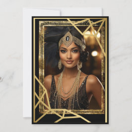 Roaring Twenties Flapper Note Card Dankeskarte