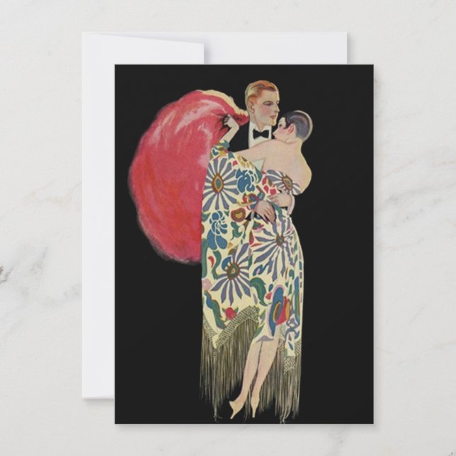 Roaring Twenties Gangster Party Flapper Einladung (Vorderseite)