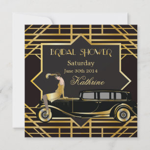 Roaring Twenties Gatsby Style Brautparty Einladung