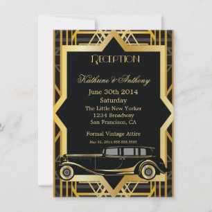 Roaring Twenties Gatsby Style Empfang Einladung
