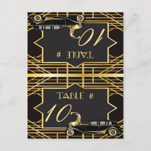 Roaring Twenties Gatsby Style Platzkarte Postkarte