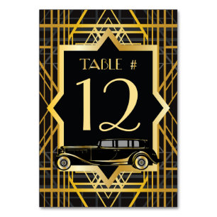 Roaring Twenties Gatsby Style Tischnummer