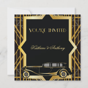 Roaring Twenties Gatsby Style Wedding Einladung