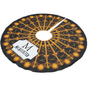 Roaring Twenties Golden Sunburst - Personalisiert Polyester Weihnachtsbaumdecke
