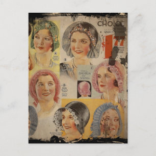 Roaring Twenties Hat-Werbung Postkarte