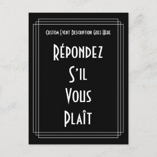 Roaring Twenties inspirierte Antwortpostkarte Postkarte