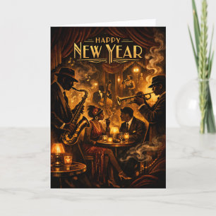 Roaring Twenties Jazz Club Silvester Feiertagskarte