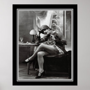 Roaring Twenties Vintag B&W Print 16x20 Poster