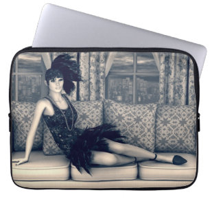 Roaring Twenties Vintag Retro 20. 30. Jahre Laptopschutzhülle