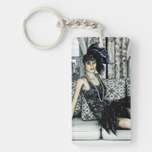 Roaring Twenties Vintag Retro 20. 30. Jahre Schlüsselanhänger