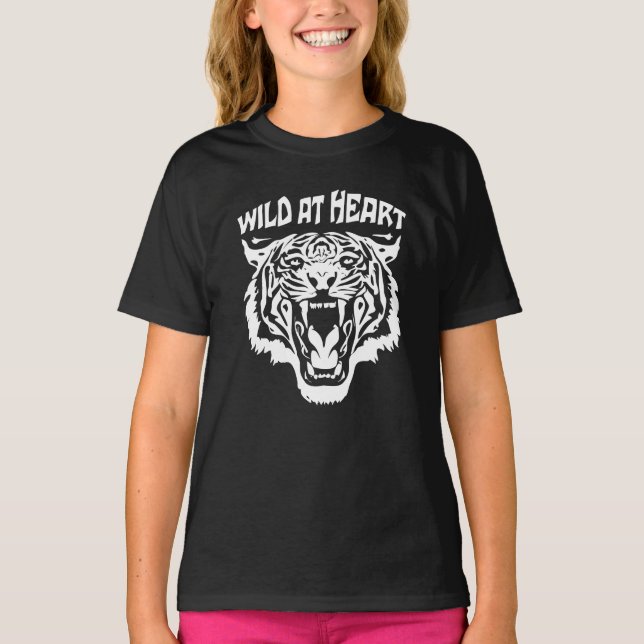 Roaring White Tiger | Wild im Herzen T-Shirt (Vorderseite)