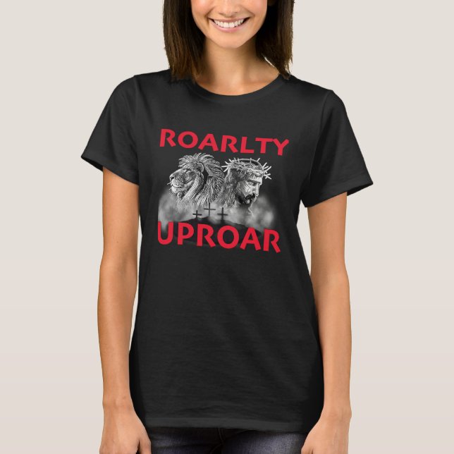 Roarlty Uproar Bold Roaring lions T-Shirt (Vorderseite)