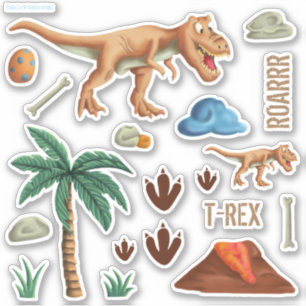 Roarrr Dinosaur T-Rex Thema "Tierische Prints" Aufkleber