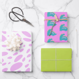 Roarsome 2. Girls Geburtstagsparty Geschenkpapier Set