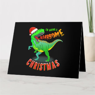 ROARSOME Christmas T Rex Dinosaur Kids Karte