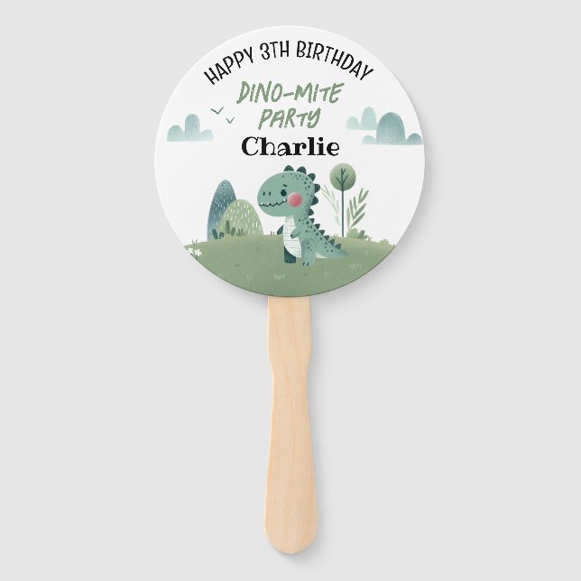 Roarsome Dino Birthday  Fächer (Vorderseite)