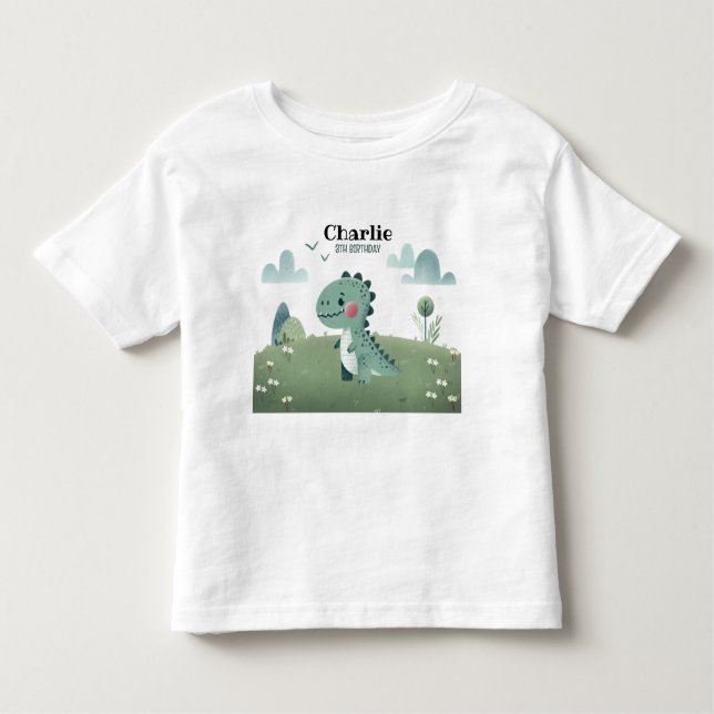 Roarsome Dino Birthday  Kleinkind T-shirt (Vorderseite)