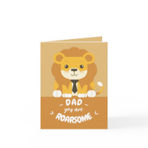 Roarsome Vater Lion Father's Day Card