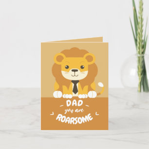 Roarsome Vater Lion Father's Day Card Feiertagskarte
