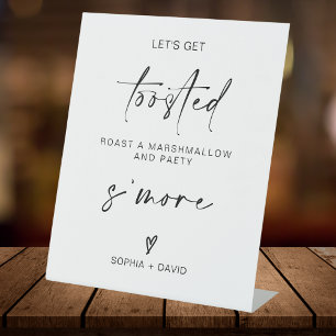 Roast a Marshmallow und Party S'more Station Sign Sockelschild
