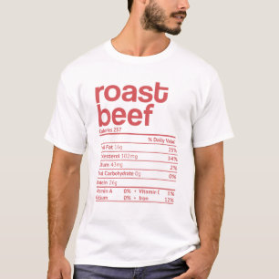 Roast Beef Nutrition Fact Funny Erntedank Chris T-Shirt