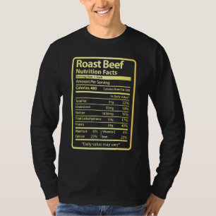 Roast Beef Nutrition Fakten für Erntedank Christ T-Shirt