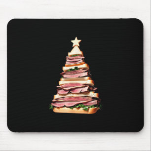 Roast Beef Sandwich Weihnachtsbaum Mousepad