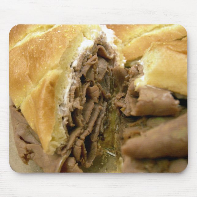 Roastbeef Sandwich mit cremigem Ziegenkäse Mousepad (Vorne)