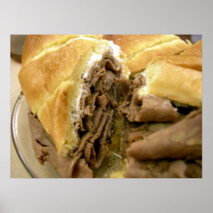 Roastbeef Sandwich mit cremigem Ziegenkäse Poster