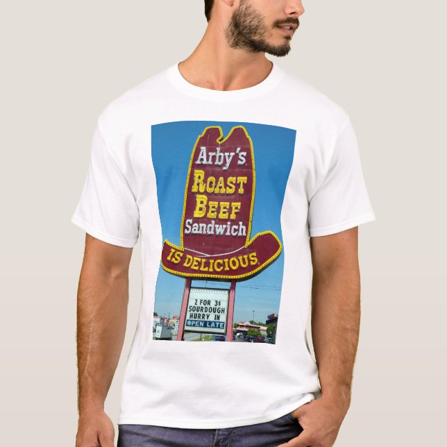 ROASTBEEF-SANDWICH Zeichen ARBYS T-Shirt (Vorderseite)