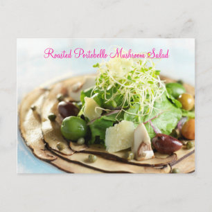 Roasted Portobello Mushroom Salad Postkarte