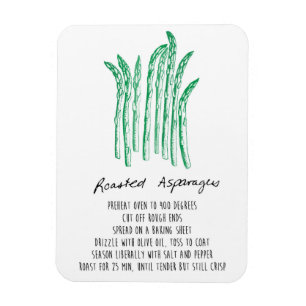 Roastes Asparagus Recipe Magnet