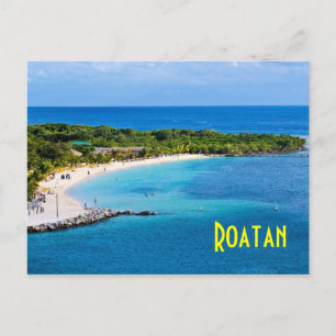 Roatan Beach Postcard Postkarte