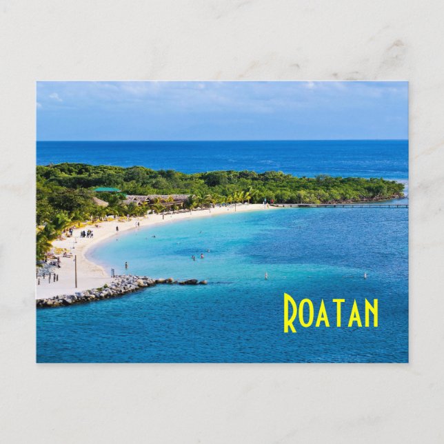Roatan Beach Postcard Postkarte (Vorderseite)