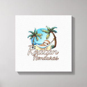 Roatan Faultier Tierliebhaber für Männer Frauen Ki Leinwanddruck