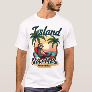 Roatan Faultier Vintage Insel Relax Grafik 2 T-Shirt