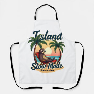 Roatan Faultier Vintage-Island-Entspannungsgrafik  Schürze