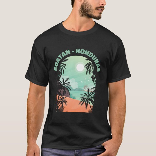 Roatan Honduras Erinnerung T-Shirt (Vorderseite)