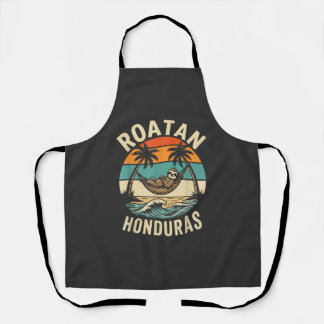 Roatan Honduras Faulttier T-Shirt Schürze