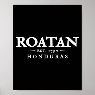 Roatan Honduras Retro-Brief Herren-Urlaub Poster