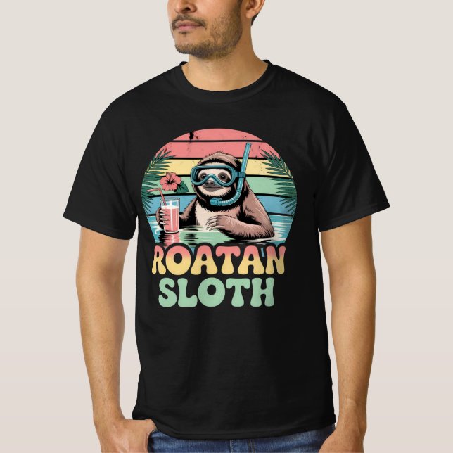 Roatan Honduras Sloth, Roatan Sloth, Roatan T-Shirt (Vorderseite)