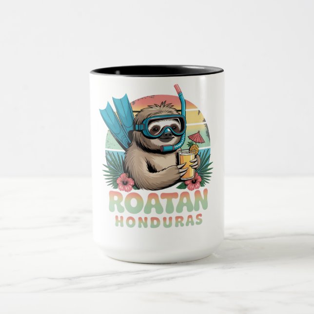 Roatan Honduras Sloth, Roatan Sloth, Roatan  Tasse (Zentrum)