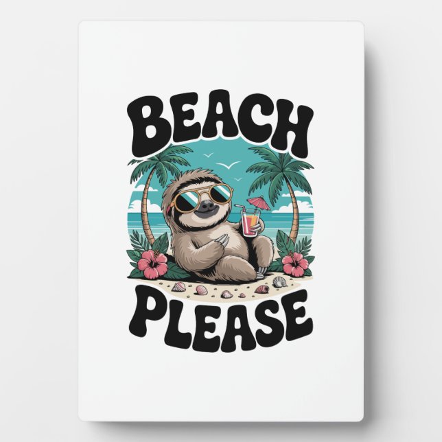 Roatan Honduras Sloth Summer Fotoplatte (Vorderseite)