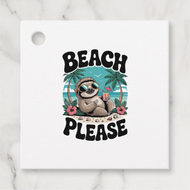 Roatan Honduras Sloth Summer Geschenkanhänger (Vorderseite)