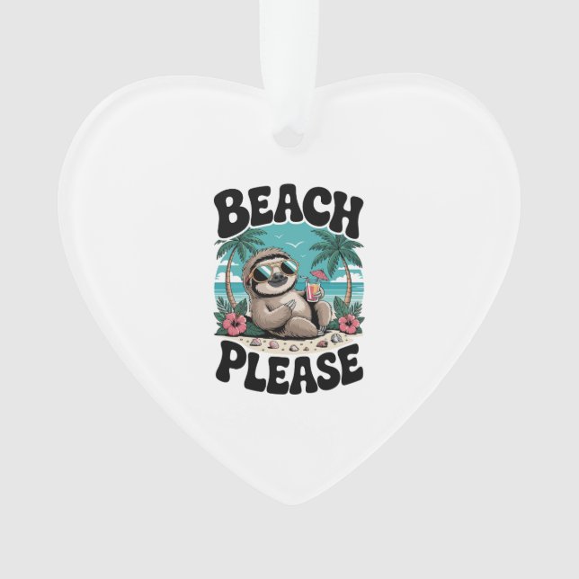 Roatan Honduras Sloth Summer Ornament (Vorderseite)