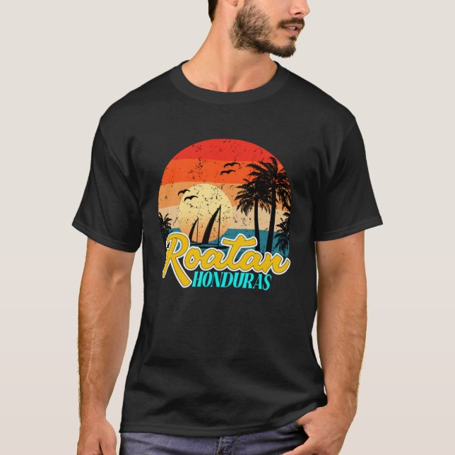 Roatan Honduras Souvenirs Karibische Inseln Roatan T-Shirt (Vorderseite)