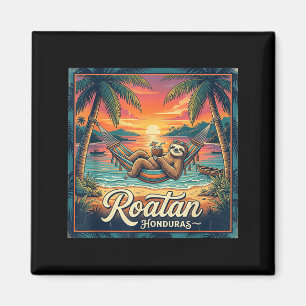 Roatan Insel Honduras Entspannender Faultier Stran Magnet
